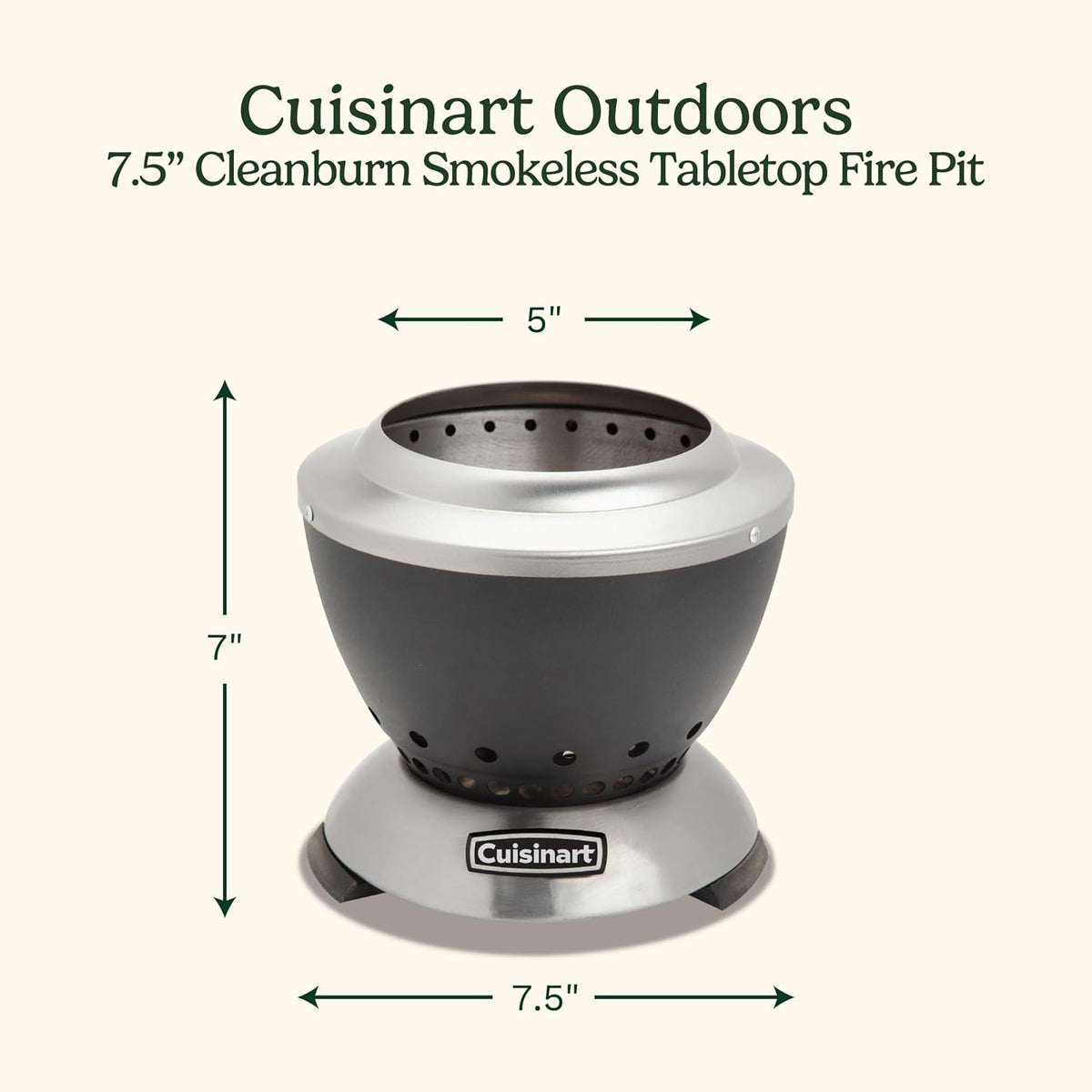 Cuisinart 7.5 in. Cleanburn Tabletop Fire Pit, COH-755P