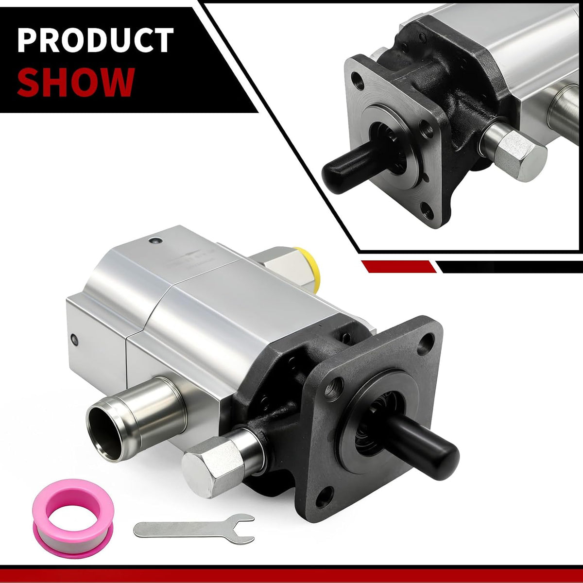 Nakkaa 16 GPM 2 Stage Hydraulic Log Splitter Pump Aluminum Gear Pump