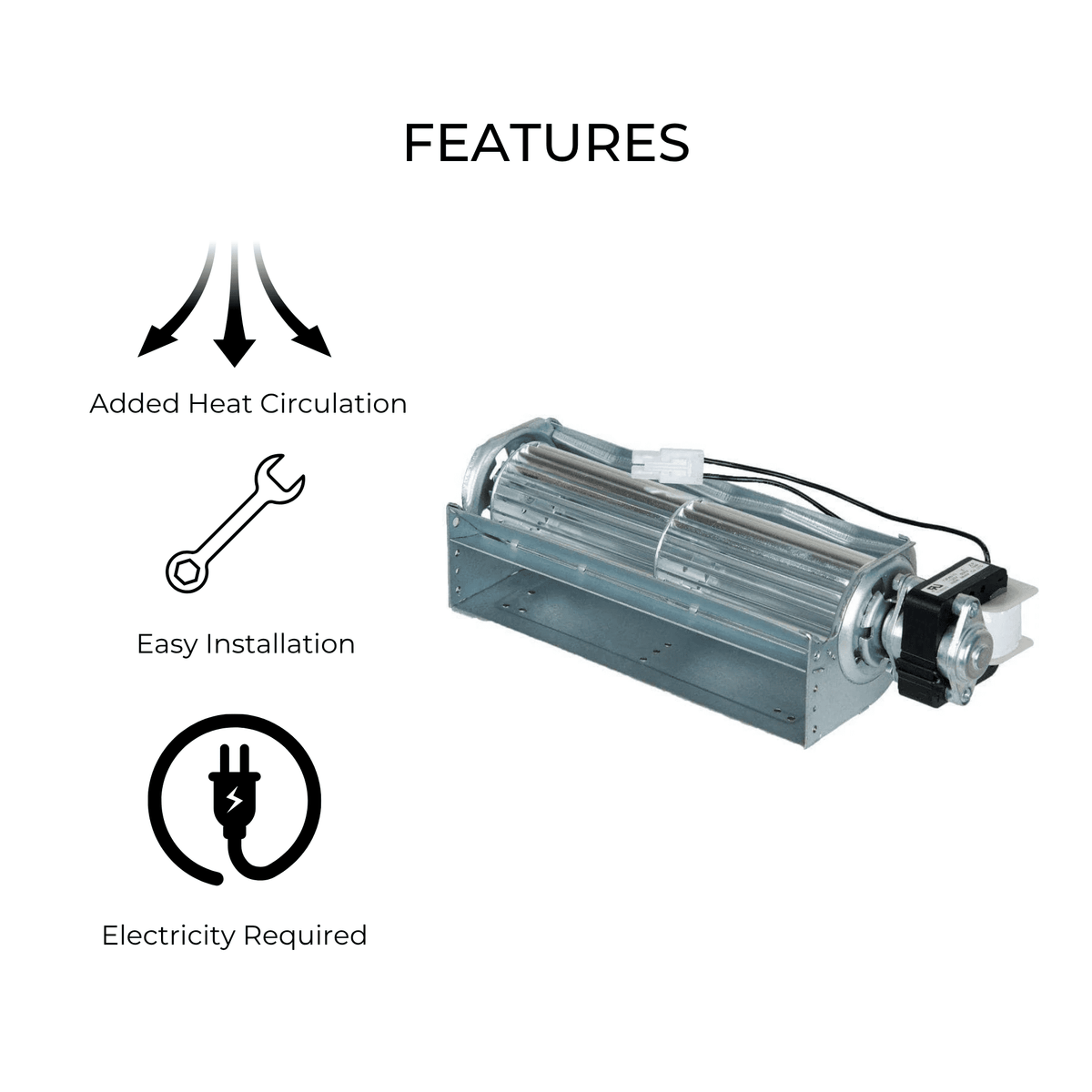 Blower for ProCom and Duluth Forge Gas Fireplaces and Stoves - Model# QEB100