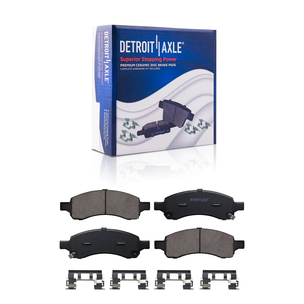 Detroit Axle - Brake Kit for Chevy Traverse Buick Enclave GMC Acadia Saturn Outlook Brake Rotors and Ceramic Brakes Pads Front & Rear Replacement