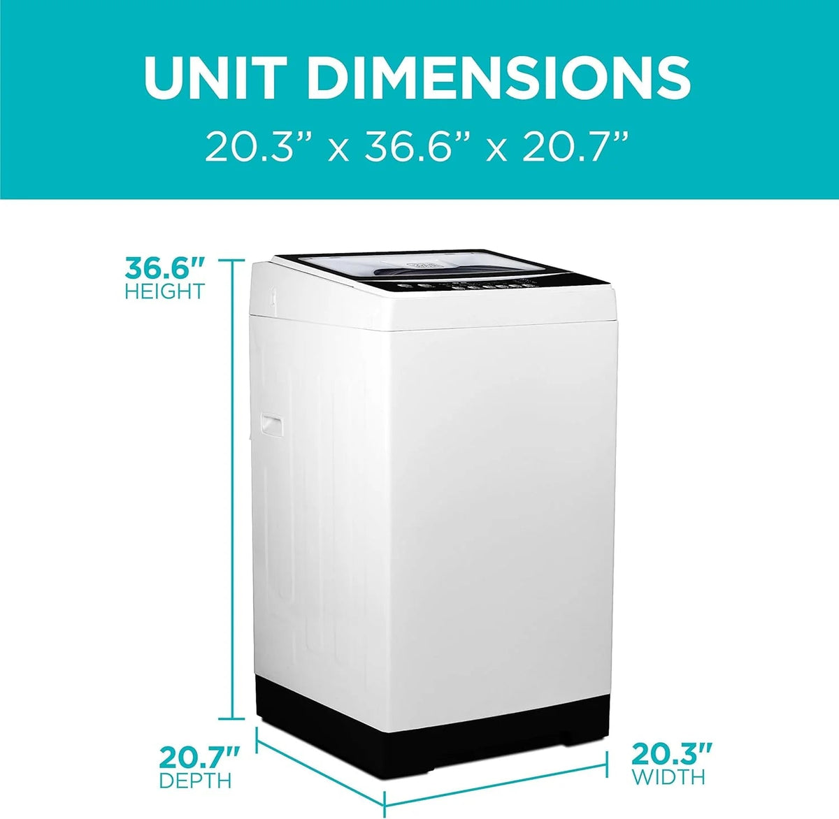 BLACK+DECKER Portable Washing Machine, 0.9 Cu. Ft., 5 Wash Cycles