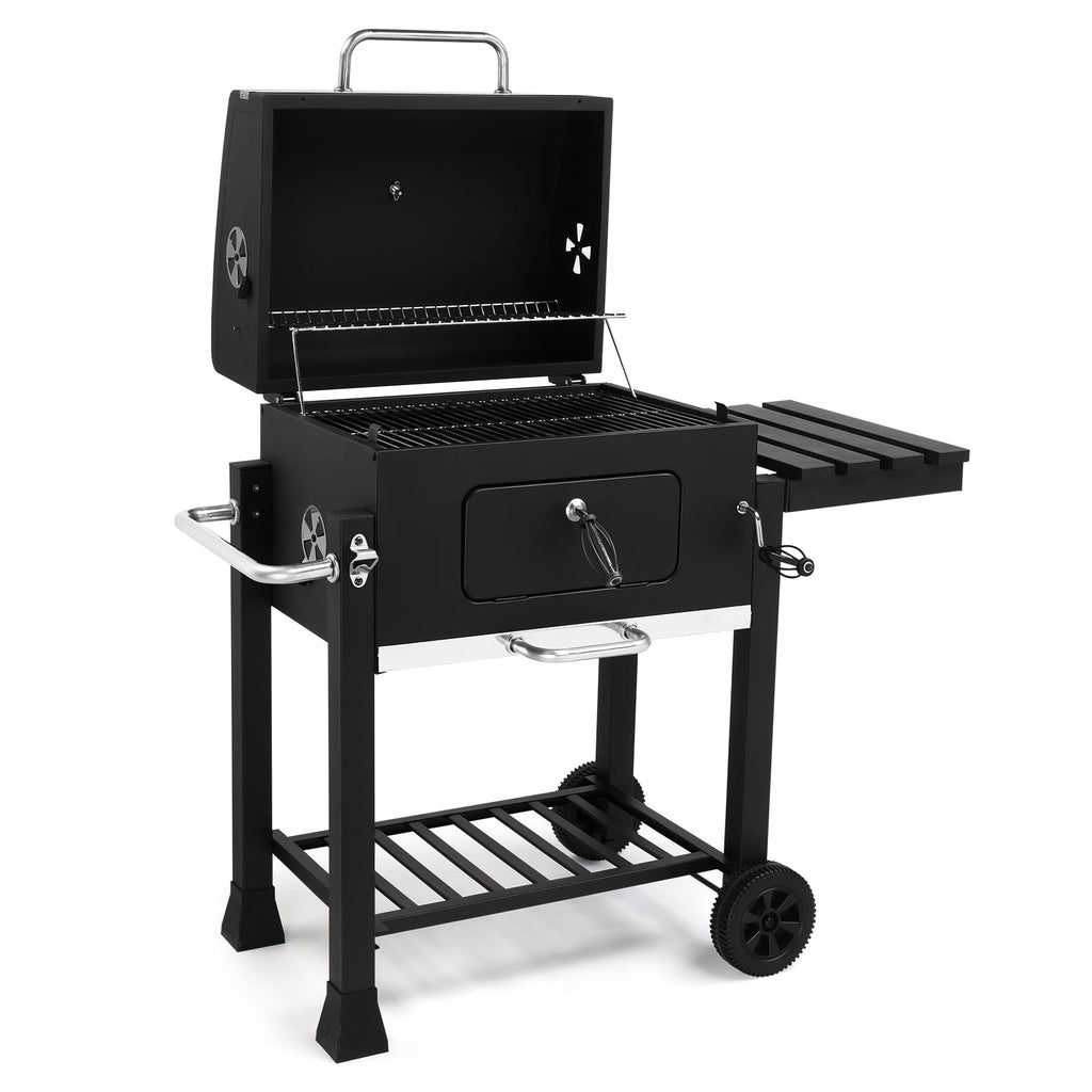 Ktaxon BBQ Grill Outdoor Charcoal Grill Smoker for Patio Backyard,Black