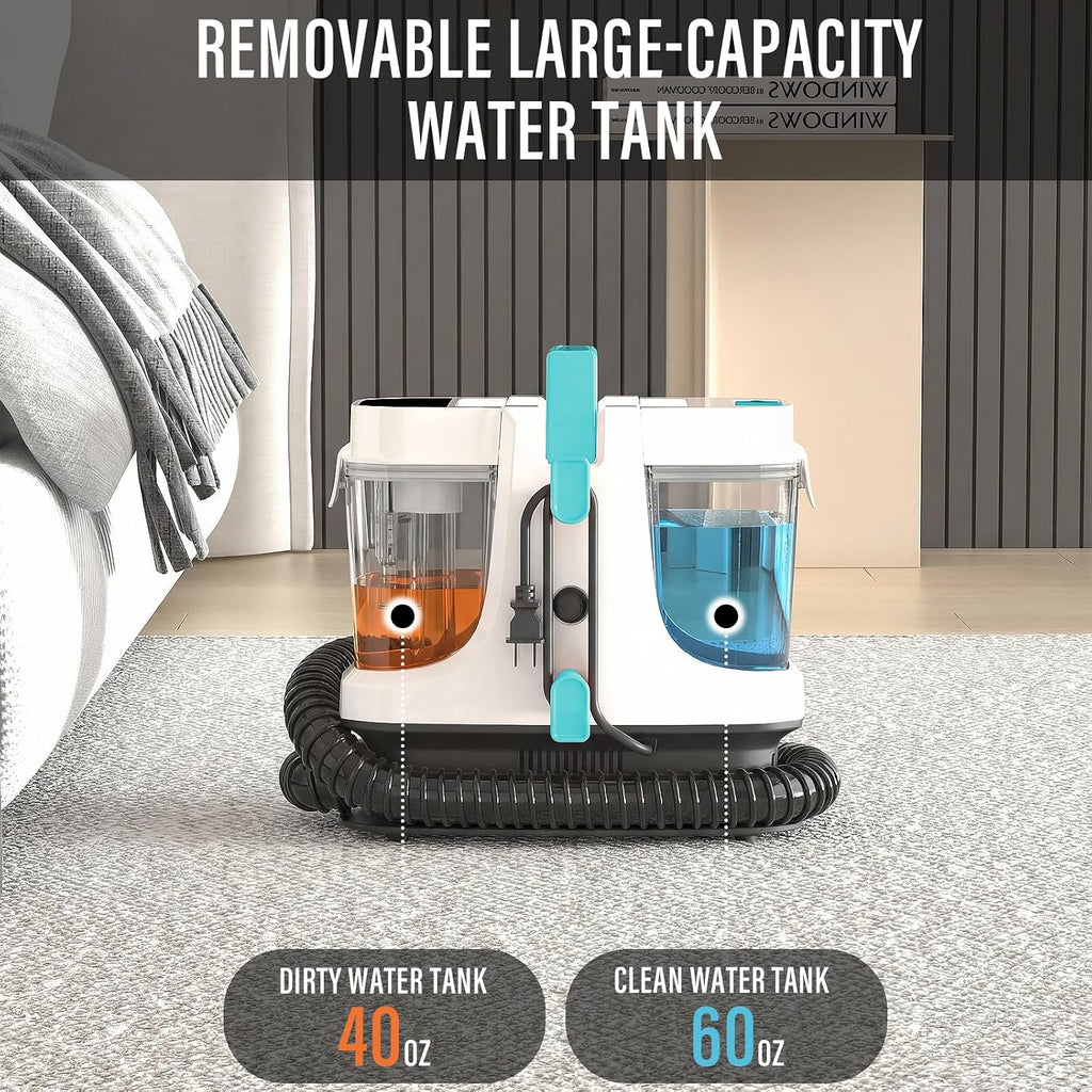 Starrybot Upholstery Cleaner Machine, 18Kpa Pet Stain Extractor(White blue)