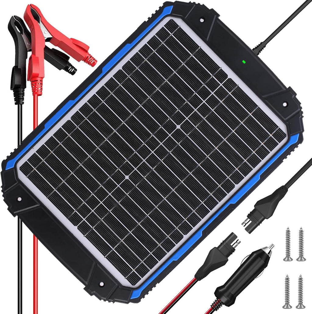 SUNER POWER 20W 12V Solar Panel Battery Trickle Charger Maintainer Pro