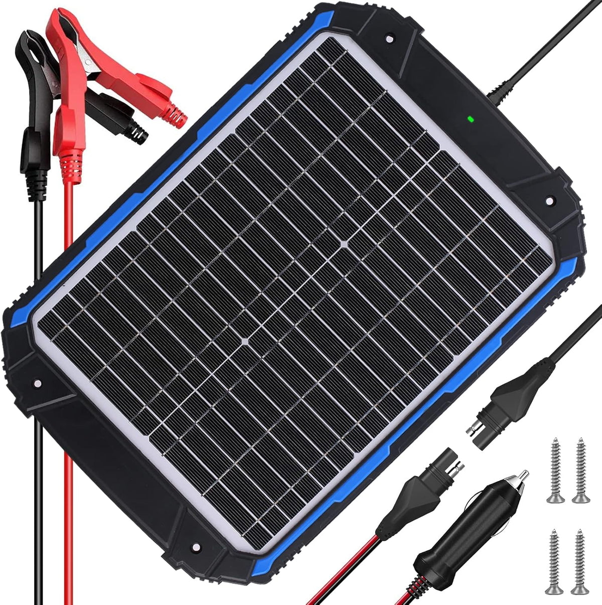 SUNER POWER 20W 12V Solar Panel Battery Trickle Charger Maintainer Pro