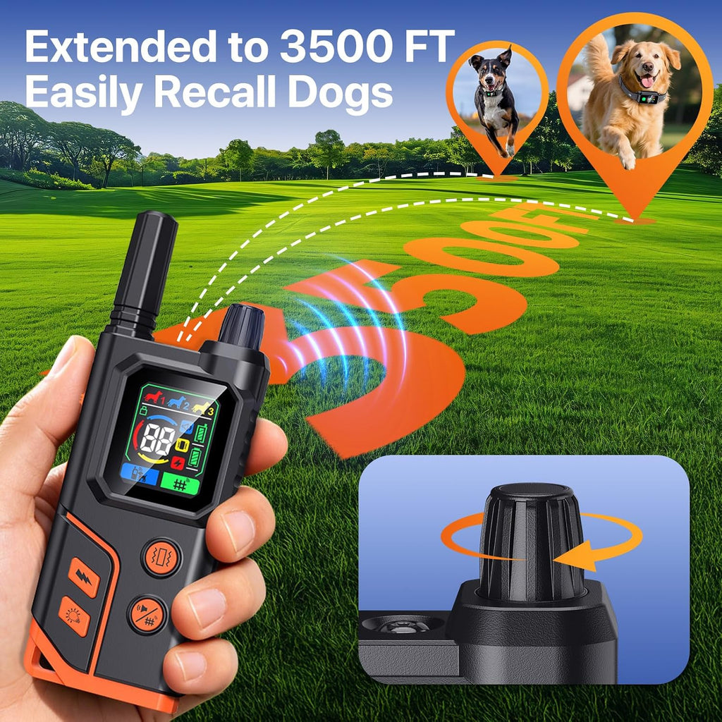 2 In1 Wireless Dog Collar Fence System & Training Collar