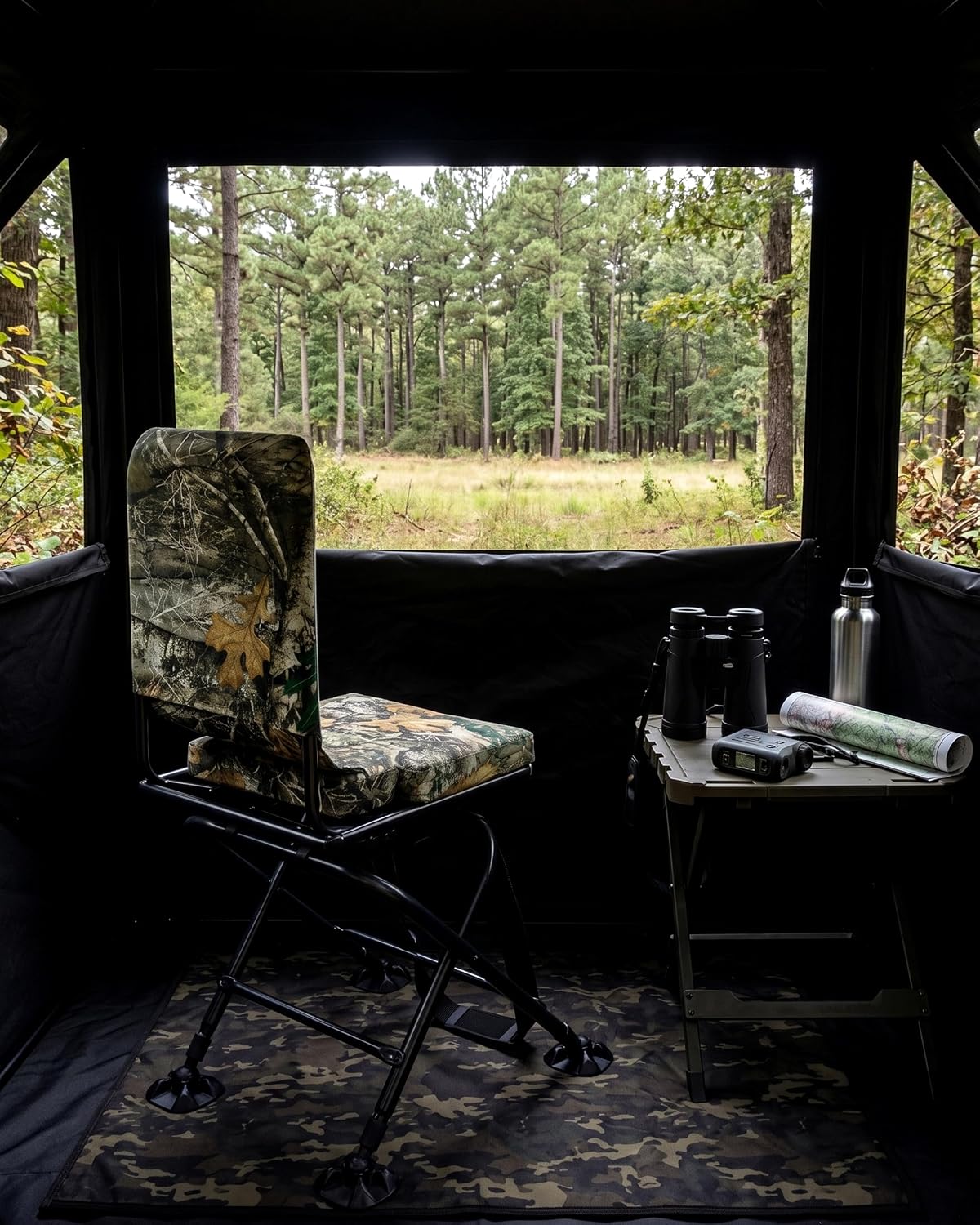 TR Swivel Hunting Chair – 350lbs Folding Ground Chair for Deer Hunting
