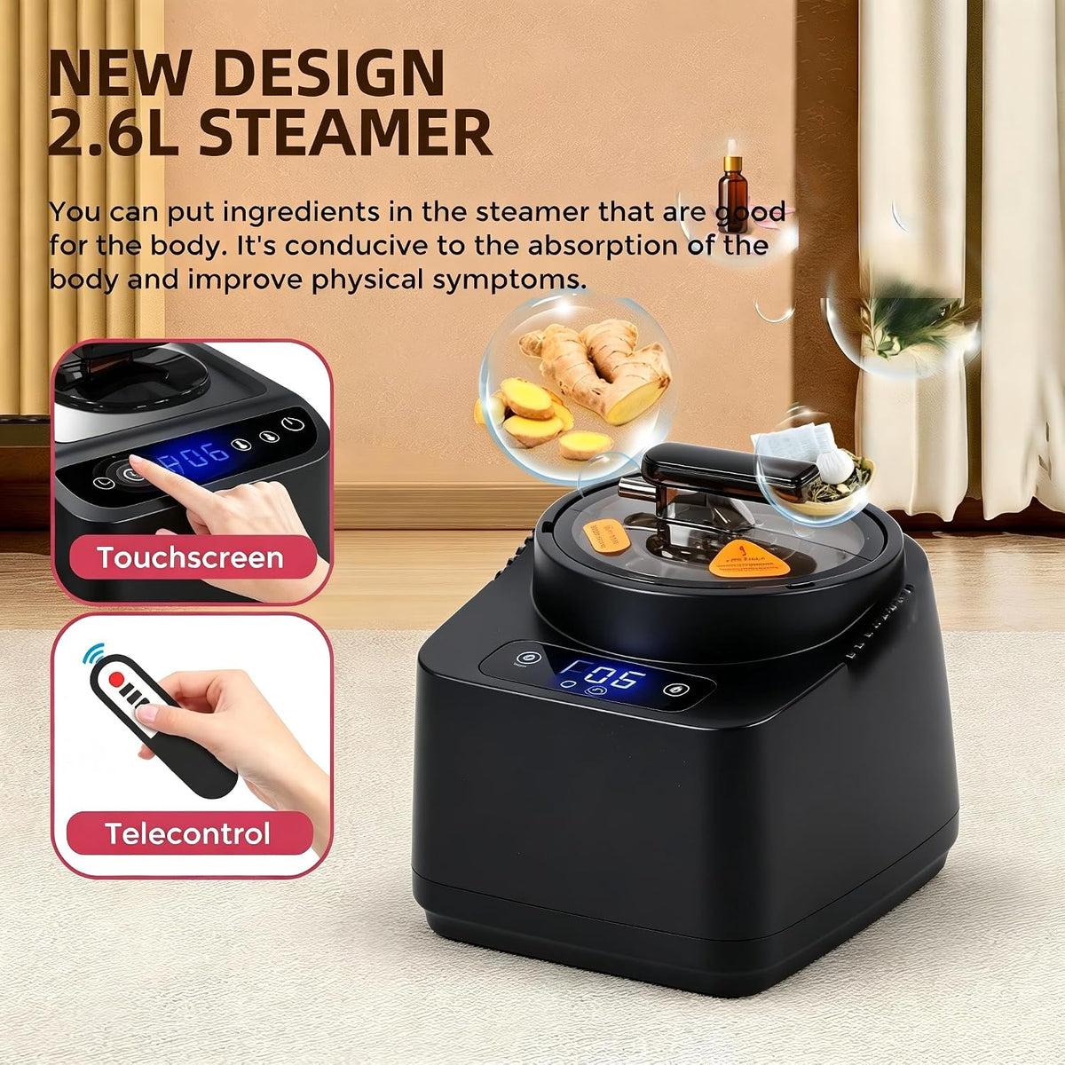 Portable Steam Sauna at Home, 9 Levels Heating, Sauna Tent for Home with Steamer and Folding Chair, Sauna for Relaxation, Detoxification, Spa