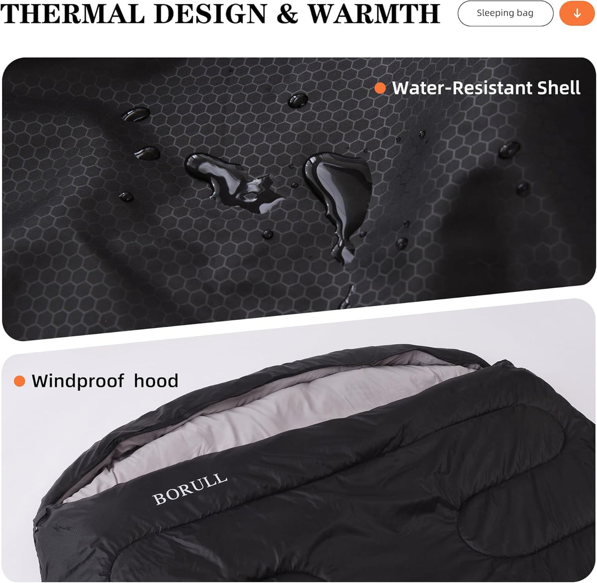 Double Sleeping Bags for Adults Camping with 2 Pillows Queen Size