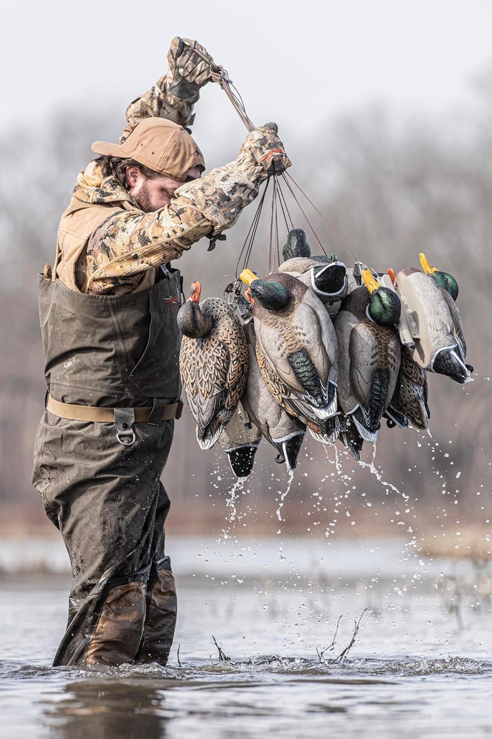 Rig'Em Right Waterfowl Pre-Rigged Xtreme Coated Tangle Free Cable Decoy Anchors for Duck Hunting