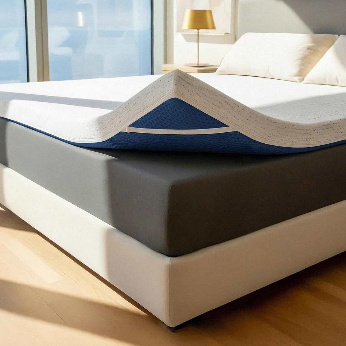 Viscosoft 3 Inch Memory Foam Mattress Topper King - Pain & Pressure Relief