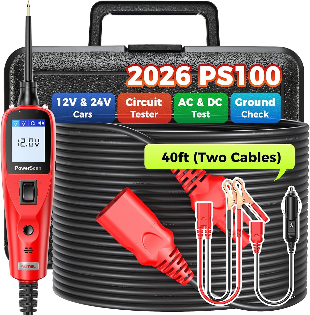 Autel PowerScan 12-24V Car Circuit Tester, Power Probe, Short/Open Finder