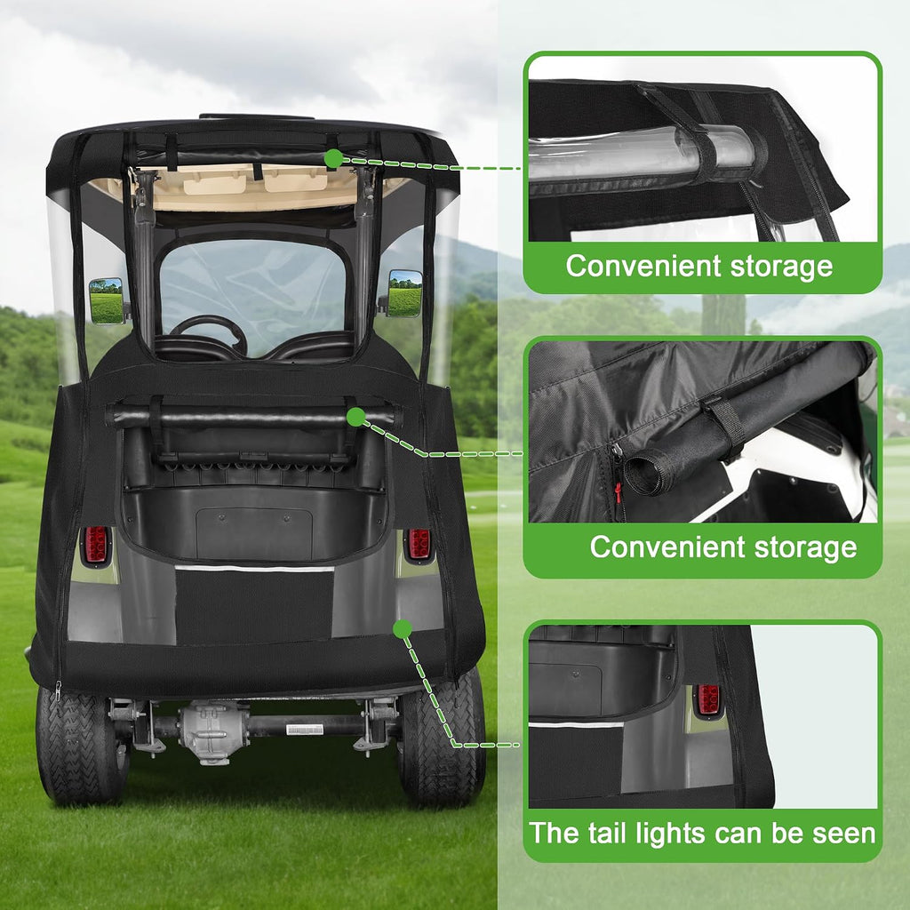 10l0l Deluxe 2 Passenger Enclosure for Club Car Precedent Onward Tempo