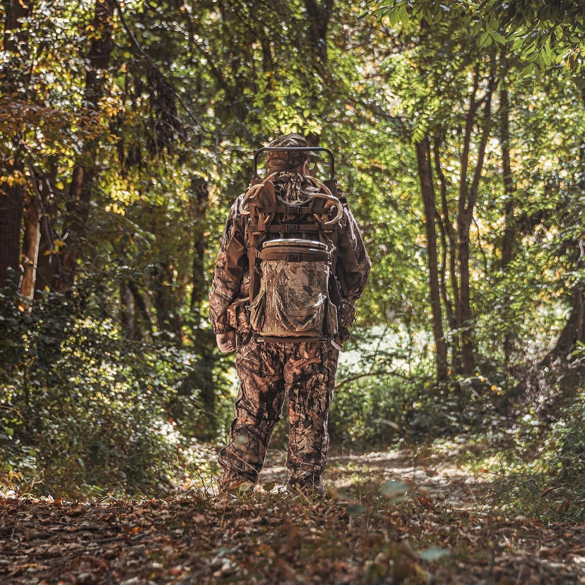 TR Aluminum External Frame Backpack, Adjustable Hunting Hiking Pack, Camo