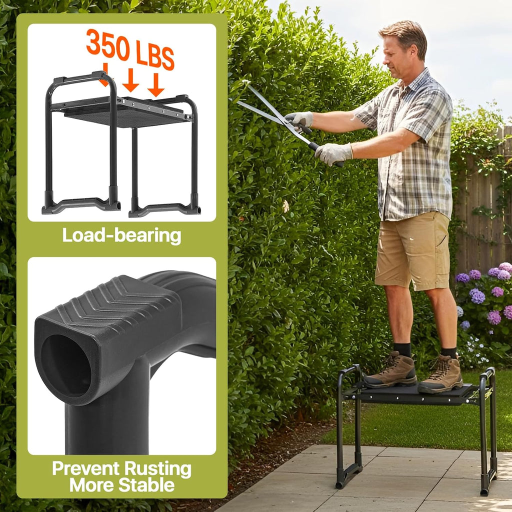 Garden Kneeler and Seat Heavy Duty, Wider and Thicker Kneeling Pad Stool