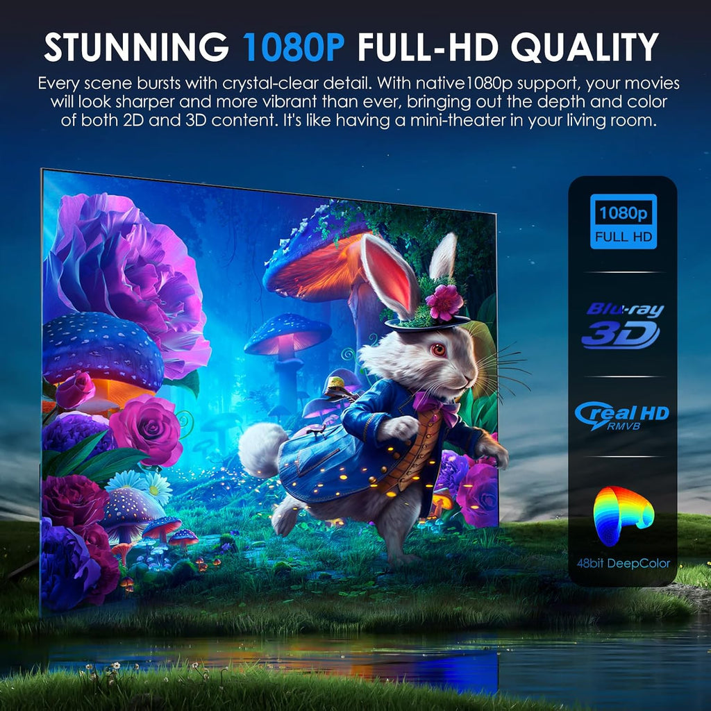 1080P 3D Blu-ray DVD Player for Home Theater, 5.1 Channel Audio Out