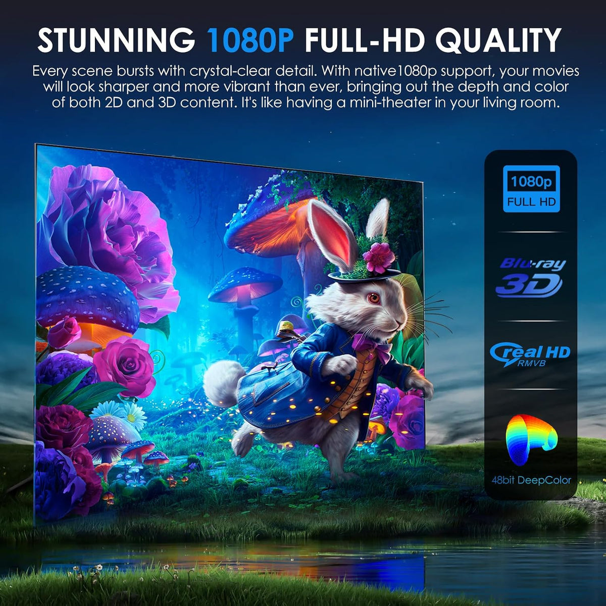 1080P 3D Blu-ray DVD Player for Home Theater, 5.1 Channel Audio Out