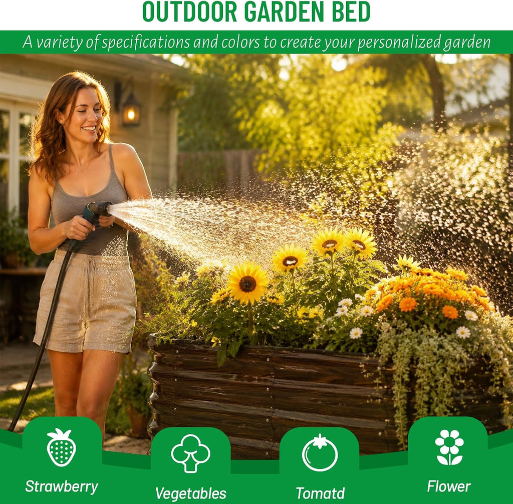 Galvanized Steel Raised Garden Bed Kit - 2 Pack 4x2x2 ft Metal Planter Box for Vegetables, Flowers, Herbs | Easy Assembly, Open Bottom Design for