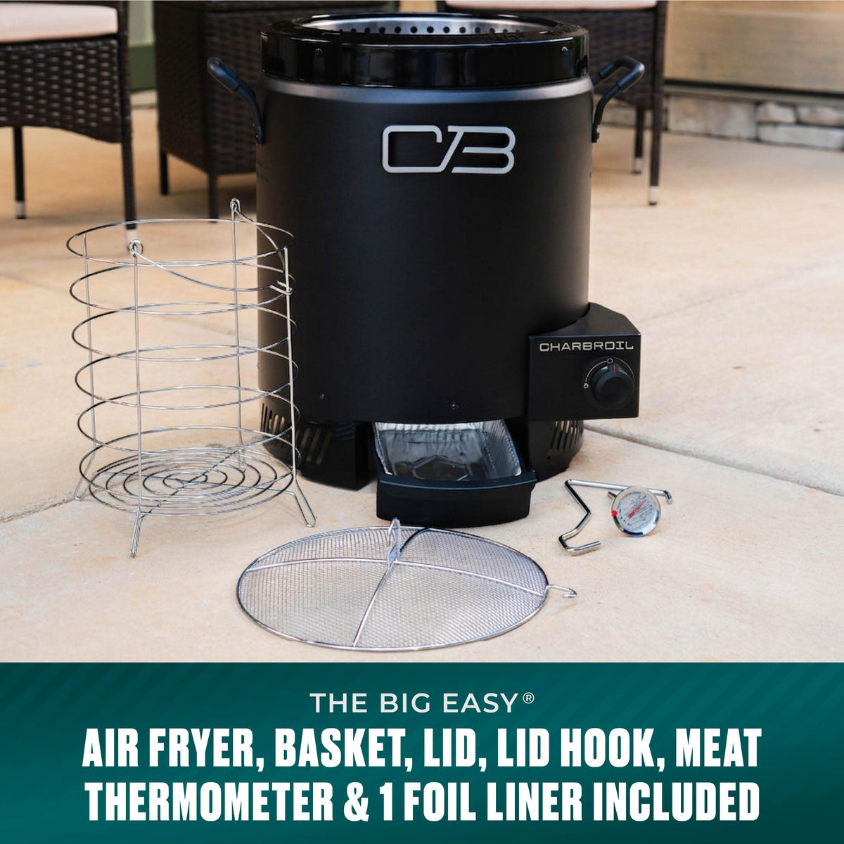 Charbroil The Big Easy Oil-Less Turkey Fryer | Outdoor Air Fryer | Propane Cooker, Black - 24102165
