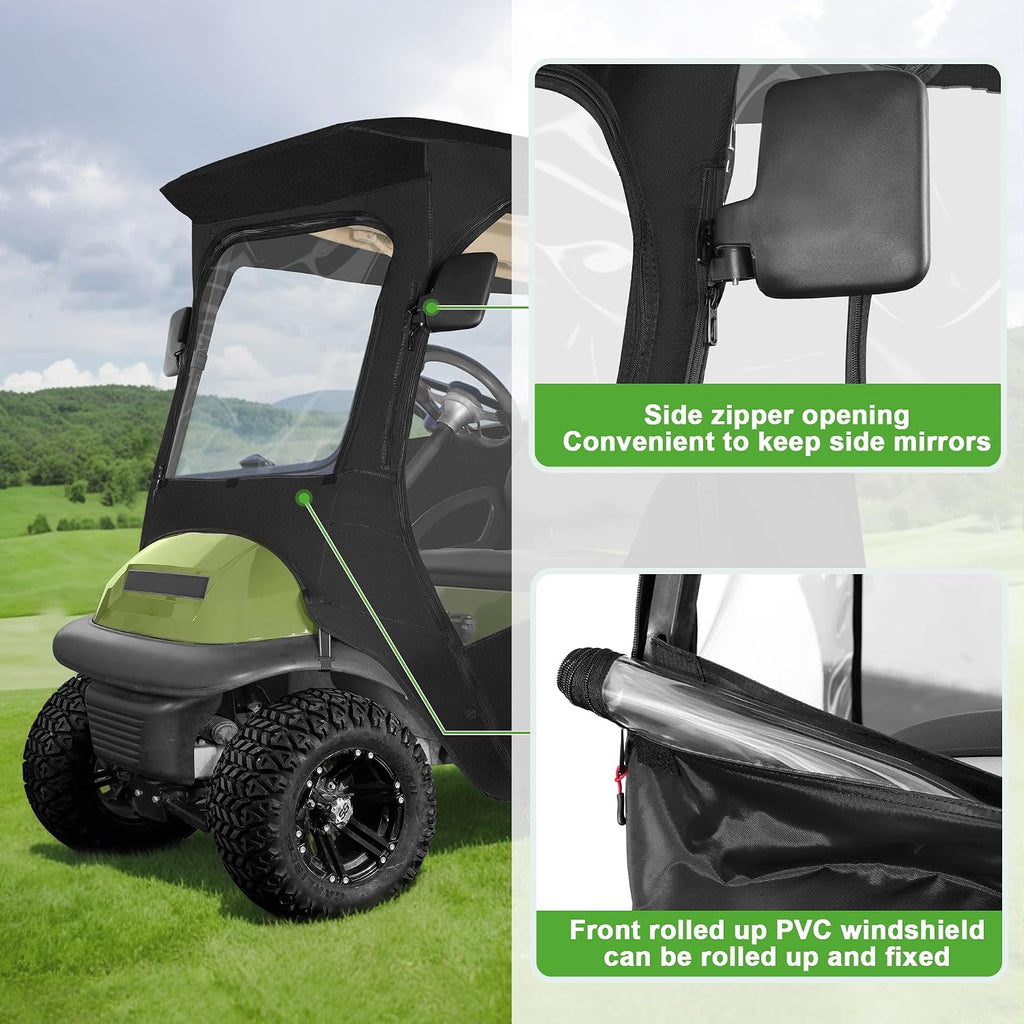 10l0l Deluxe 2 Passenger Enclosure for Club Car Precedent Onward Tempo