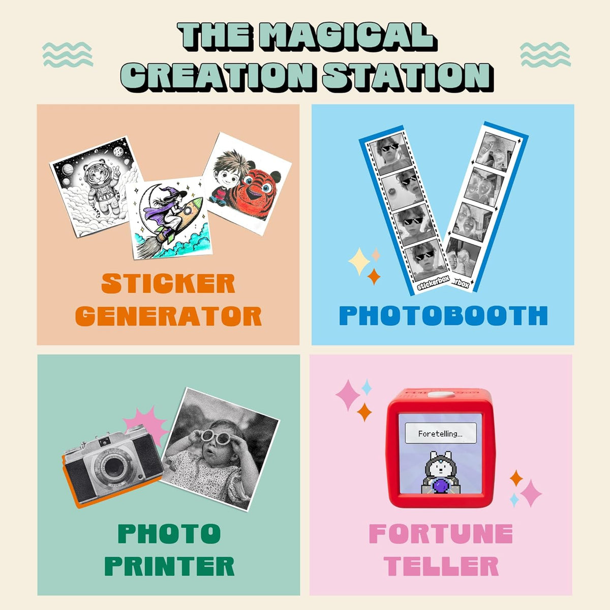 Stickerbox AI Voice-Powered Mini Sticker Maker for Kids