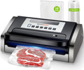 Bonsenkitchen Vacuum Sealer with Easy Handle Design,1 Bag Roll & 10 Bags