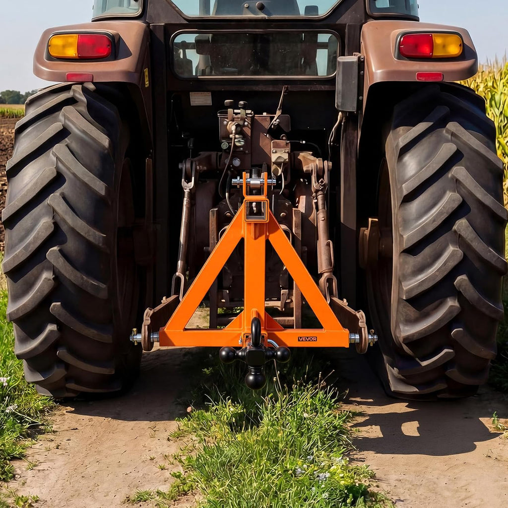 VEVOR 3 Point Trailer Hitch with 2" Receiver, 3 Pt Quick Hitch with 3 Trailer Balls, Tractor Tow Drawbar Adapter for Category 1, Kubota, Mahindra