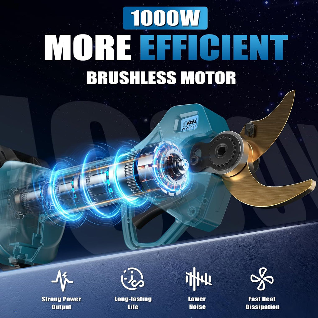 Cordless Pole Pruner for Makita 18V Battery, Electric Pruning Shears