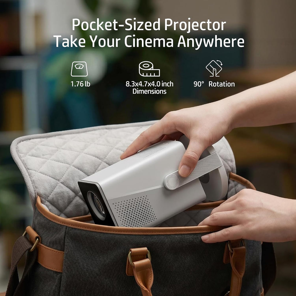 HP Projector with Apps, FHD 4K Supported, USB-C Power Bank Compatible MC425