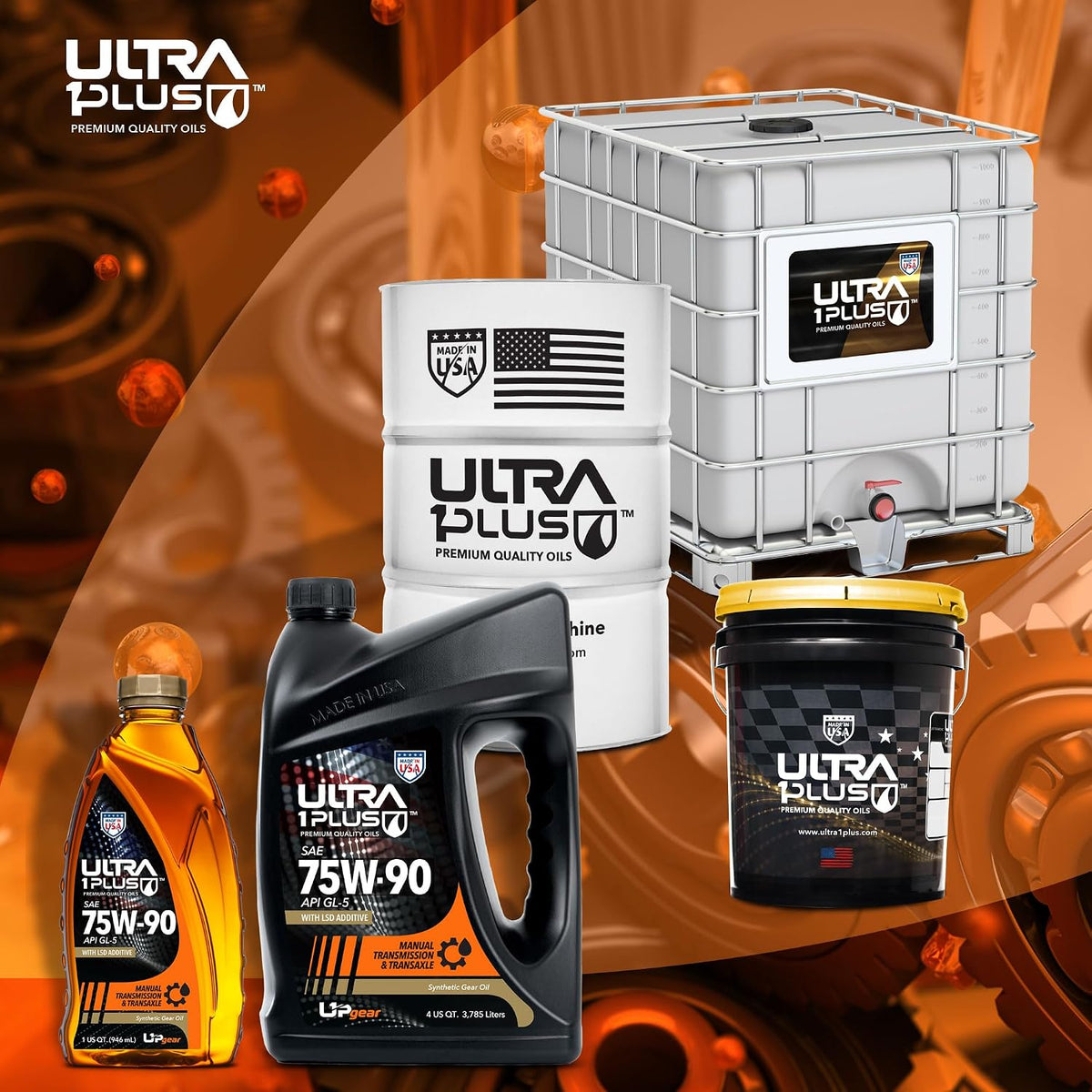 SAE 75W-90 Full Synthetic Gear Oil API GL-5 MT-1 Limited Slip 6 Quarts