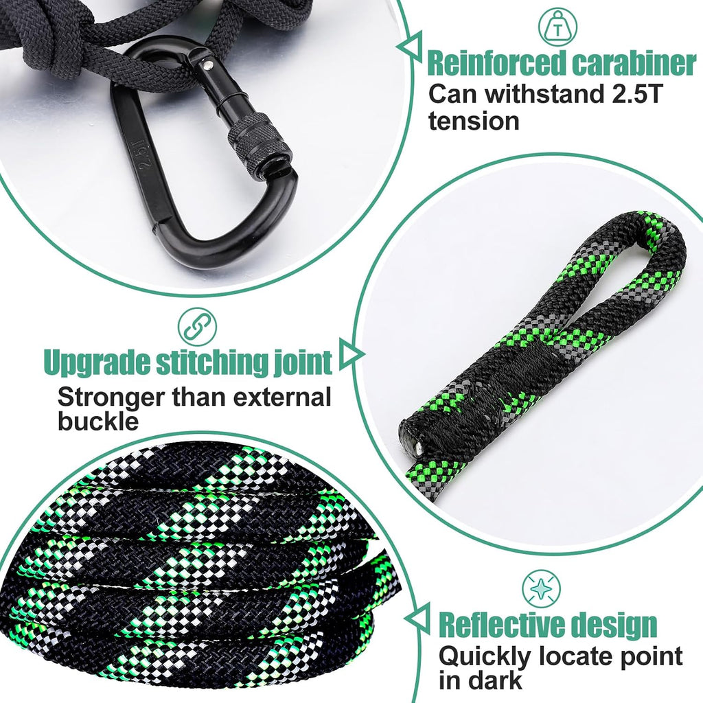 3 Pack Heavy Duty 30ft Hunting Reflective Safety Rope for Tree Stand