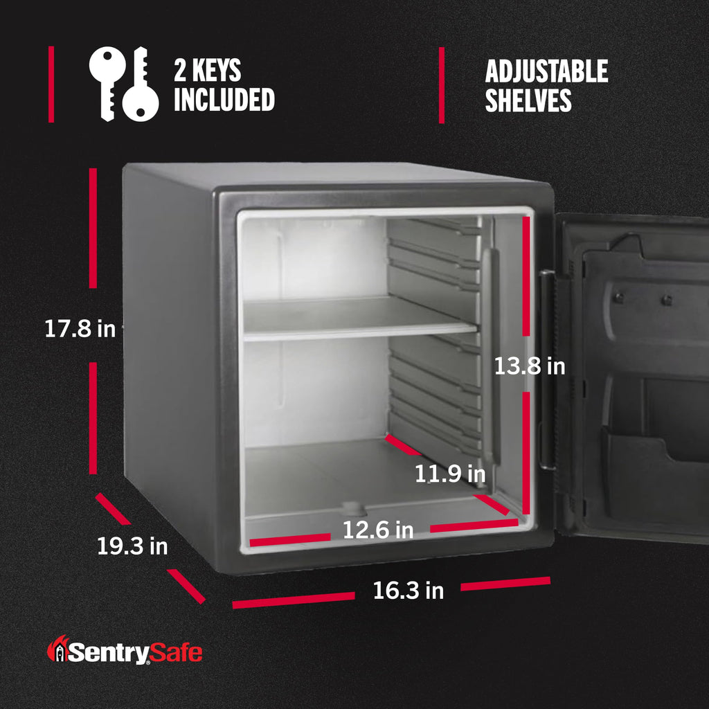 SentrySafe Fireproof Waterproof Safe Dial Combination 1.23 Cu Ft SFW123DSB