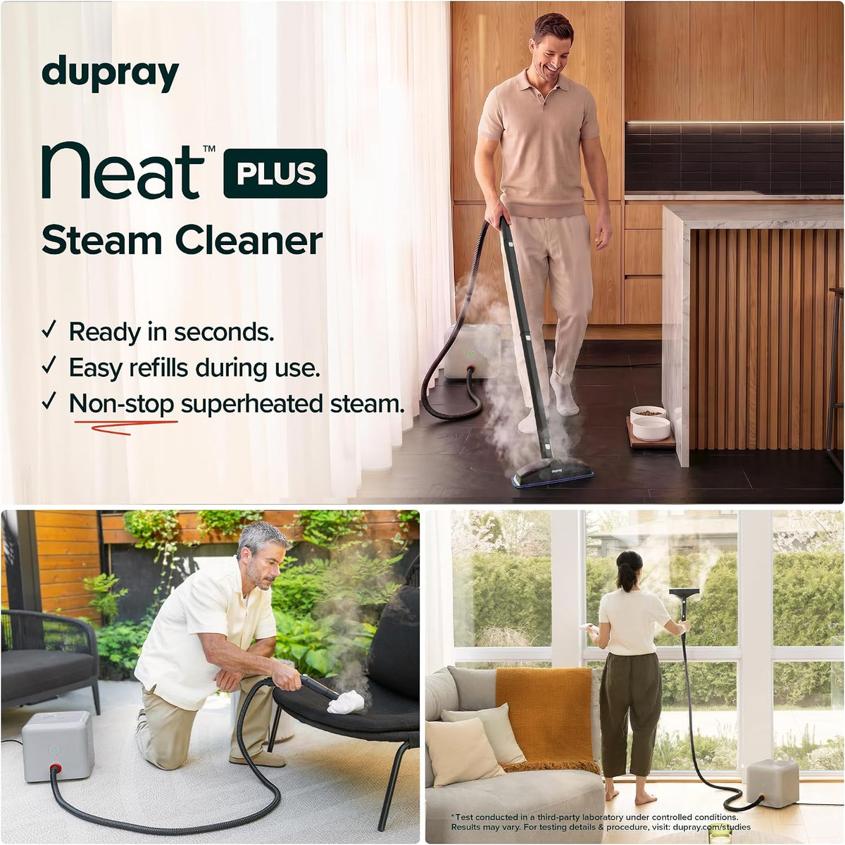 Dupray Neat Plus Steam Cleaner for Home - Essential Pack