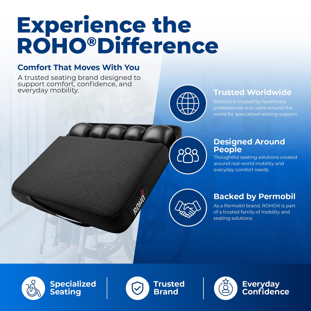 Roho Mosaic Wheelchair Air Cushion, Standard Cover, 18 x 16 Inches