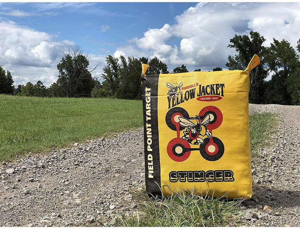 Morrell Yellow Jacket Stinger, Field Point Archery Target with 2 Shooting Sides & 10 Bullseyes - Portable Backyard Hunting Practice Bag with E-Z Tote