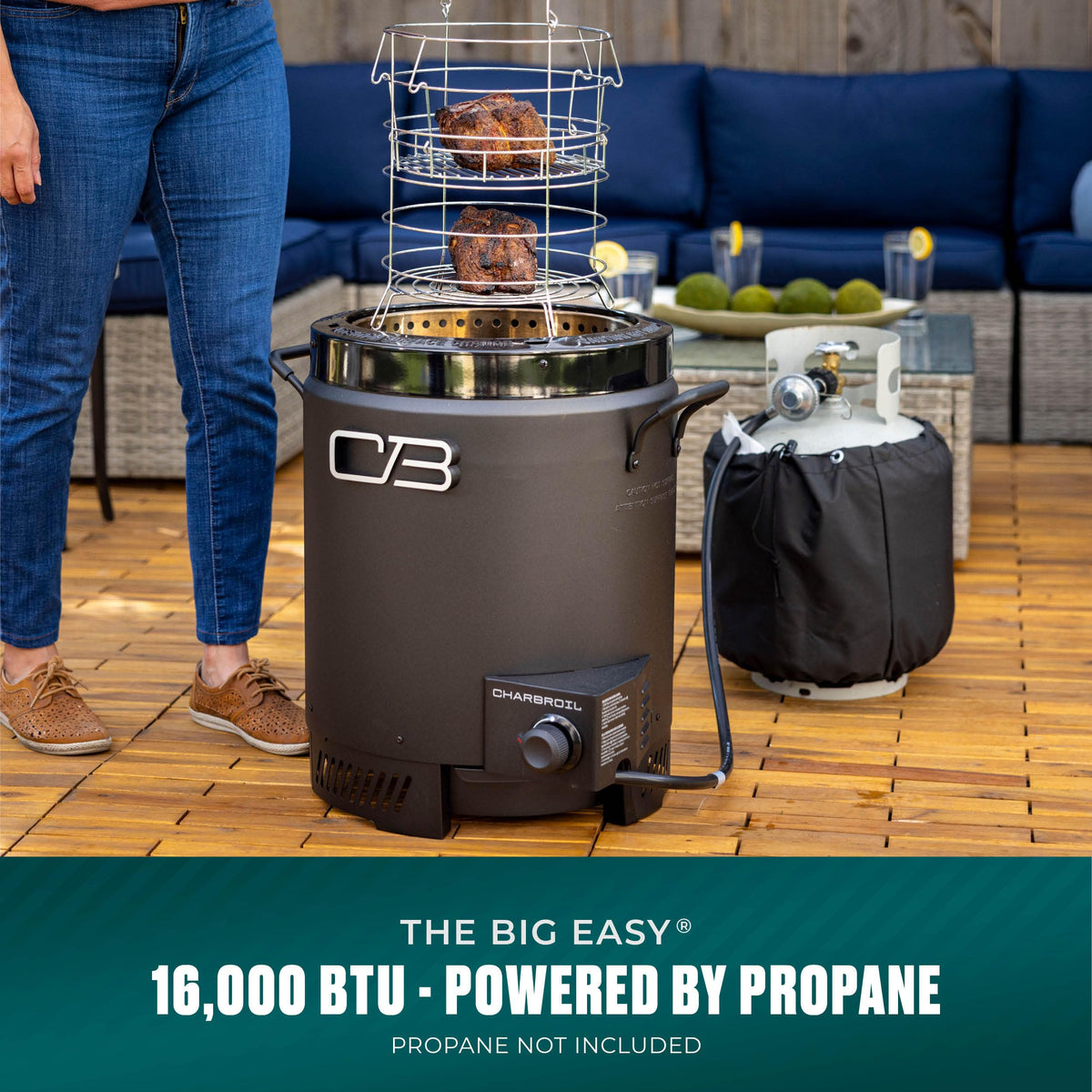 Charbroil The Big Easy Oil-Less Turkey Fryer | Outdoor Air Fryer | Propane Cooker, Black - 24102165
