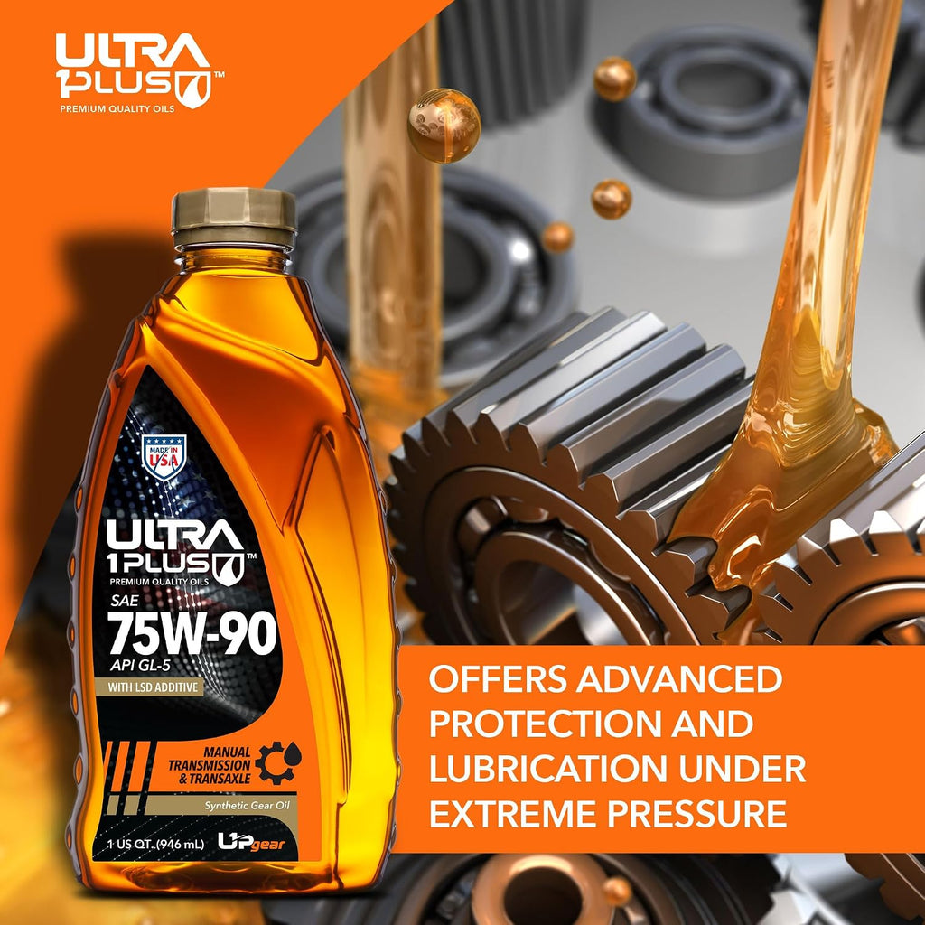 SAE 75W-90 Full Synthetic Gear Oil API GL-5 MT-1 Limited Slip 6 Quarts