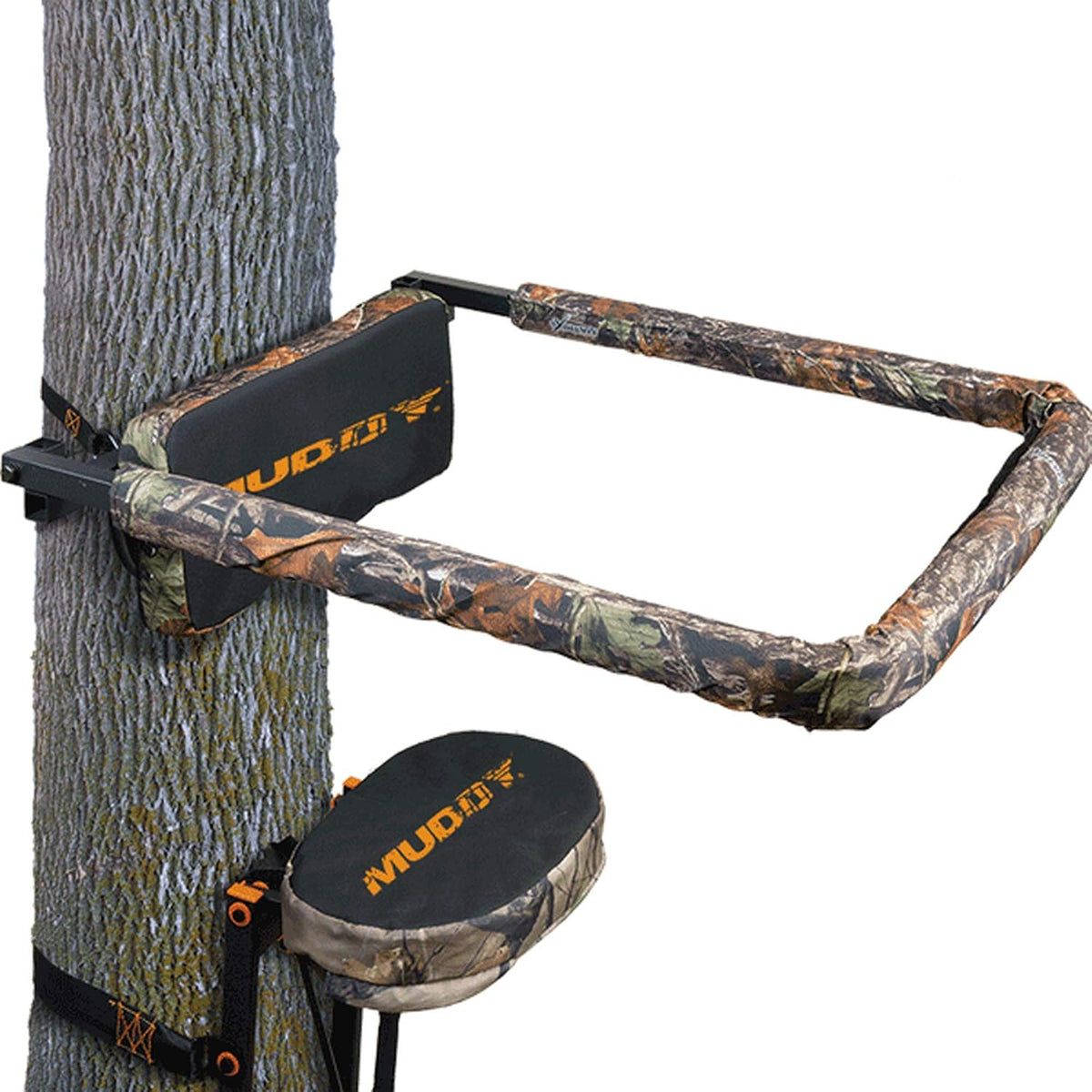 Muddy Universal Flip Up Shooting Rail Rest for Hang On Tree Stands, Black