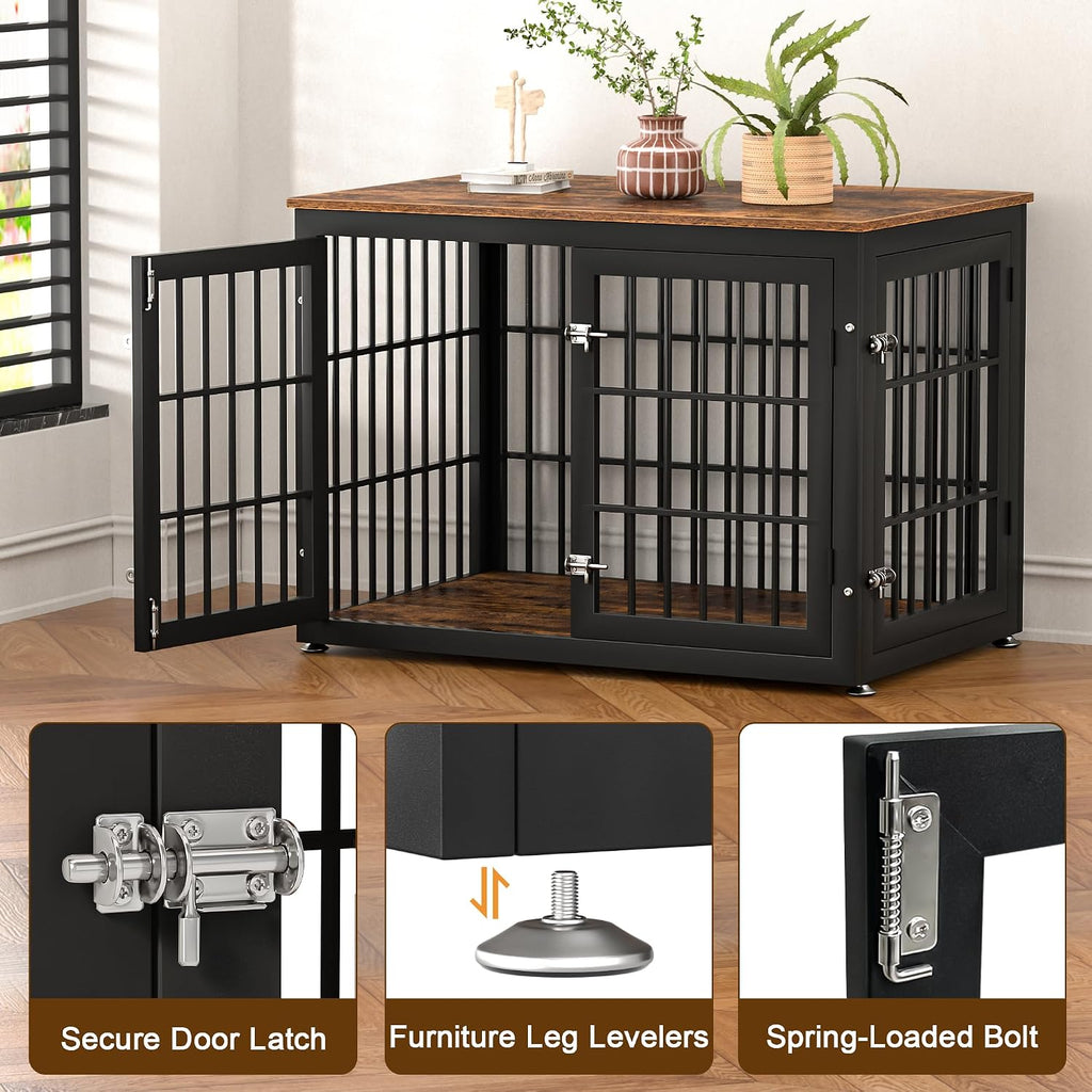 38" Heavy Duty Dog Crate Furniture for Large and Medium Dogs
