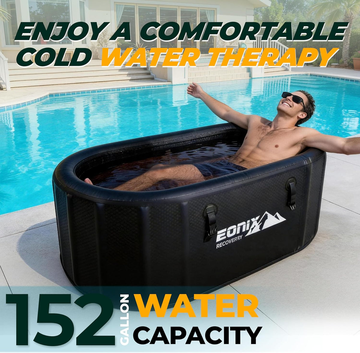 EONIX Cold Plunge Tub,152 Gallon,Inflatable Ice Bath Tub for Athletes