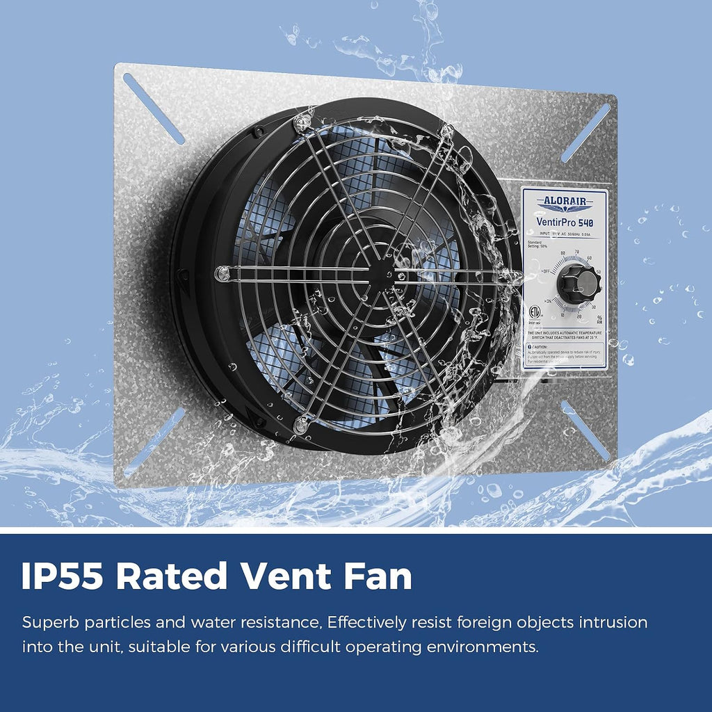 ALORAIR 540CFM Crawl Space Ventilator Fan with Humidistat & Thermostat