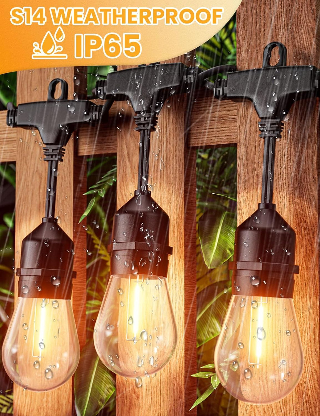 Svater Outdoor String Lights 105 FT Outside Waterproof Commercial Grade ETL