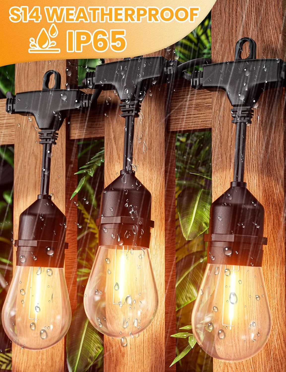 Svater Outdoor String Lights 105 FT Outside Waterproof Commercial Grade ETL