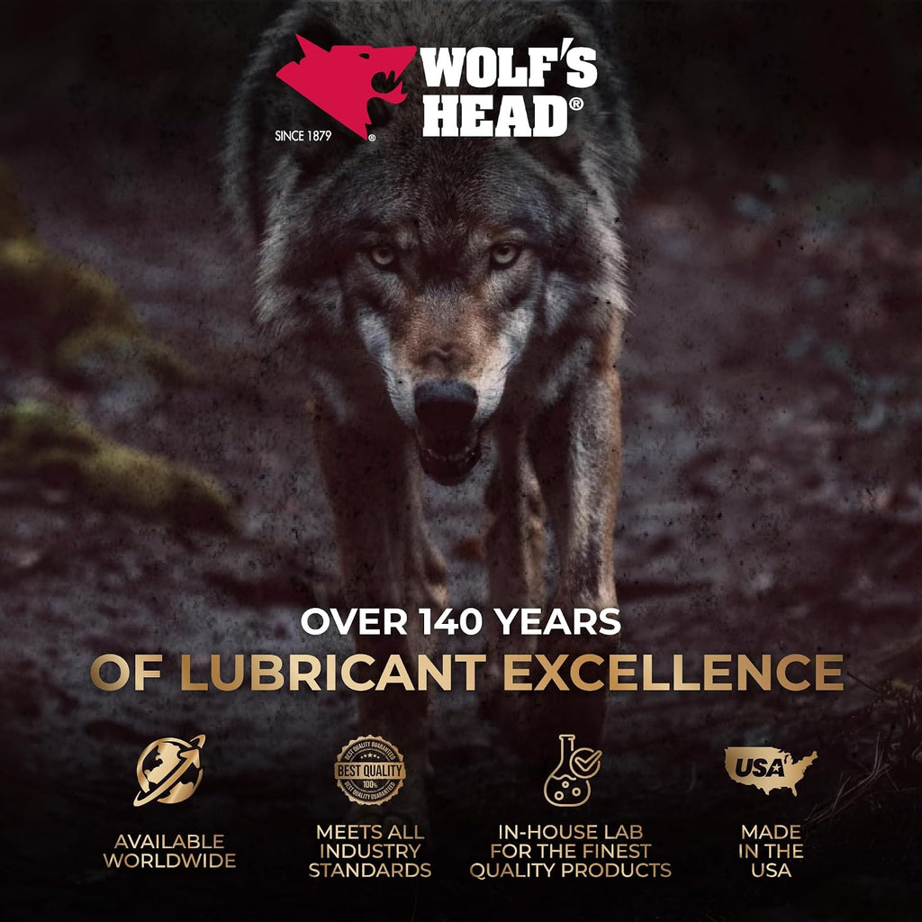 Wolf’s Head Red Grease NLGI #2 (836-88301-91) Premium Tacky Red Grease for Long-Lasting Lubrication, High Temp Protection & Heavy Duty Wheel