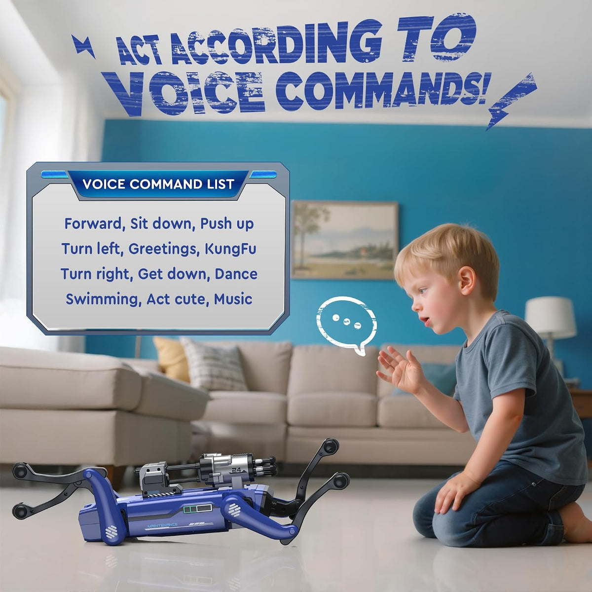 Robot Dog - Interactive STEM Toys with Voice & Remote Control, 30+ Lifelike Actions, Programmable Play, 25m Range, Durable & Safe - Best Gift for