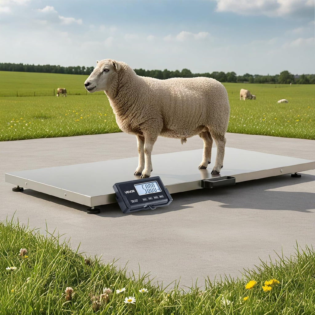 VEVOR Livestock Scale 660 lbs, Large Animal Scale for Dogs, Pigs, Goats