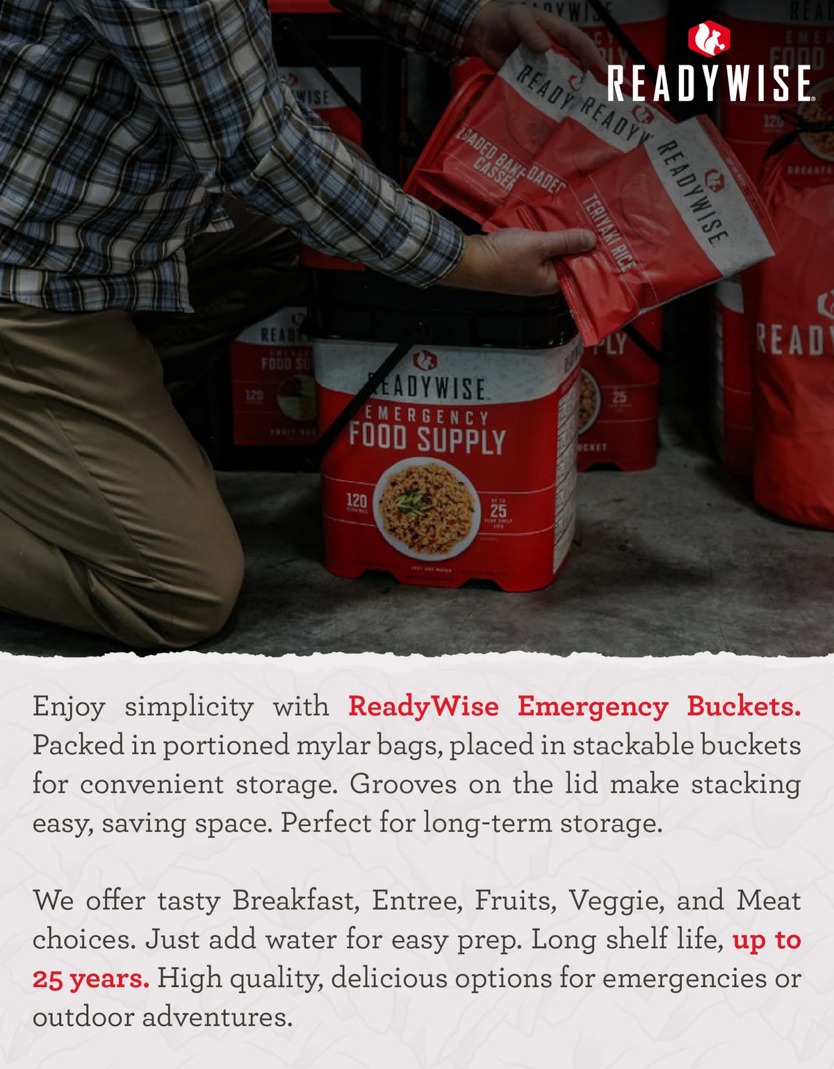 READYWISE Emergency Food Survival Supply 14 Day Bucket, 150 Servings