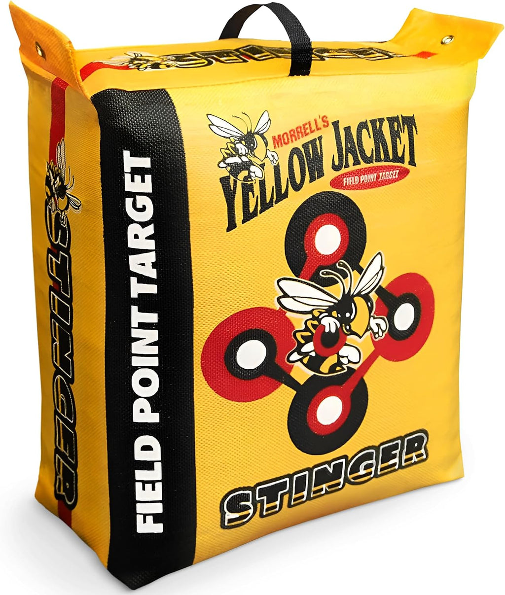 Morrell Yellow Jacket Stinger, Field Point Archery Target with 2 Shooting Sides & 10 Bullseyes - Portable Backyard Hunting Practice Bag with E-Z Tote