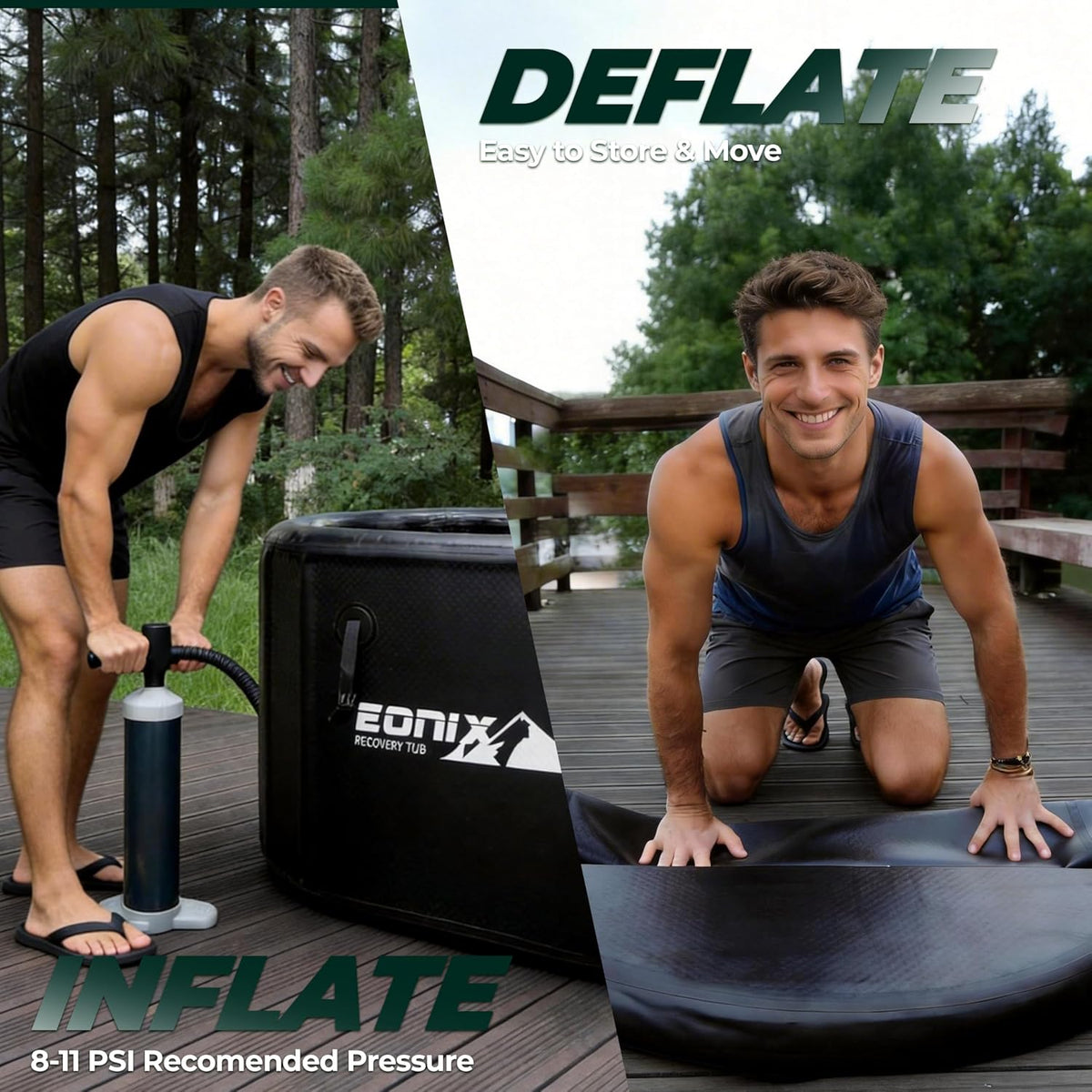 EONIX Cold Plunge Tub,152 Gallon,Inflatable Ice Bath Tub for Athletes