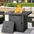 OutVue 32 inch Propane Fire Pit Table with 2 Drink Holders